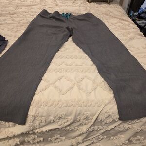 FIGS Gray Scrub Set with Teal Drawstring